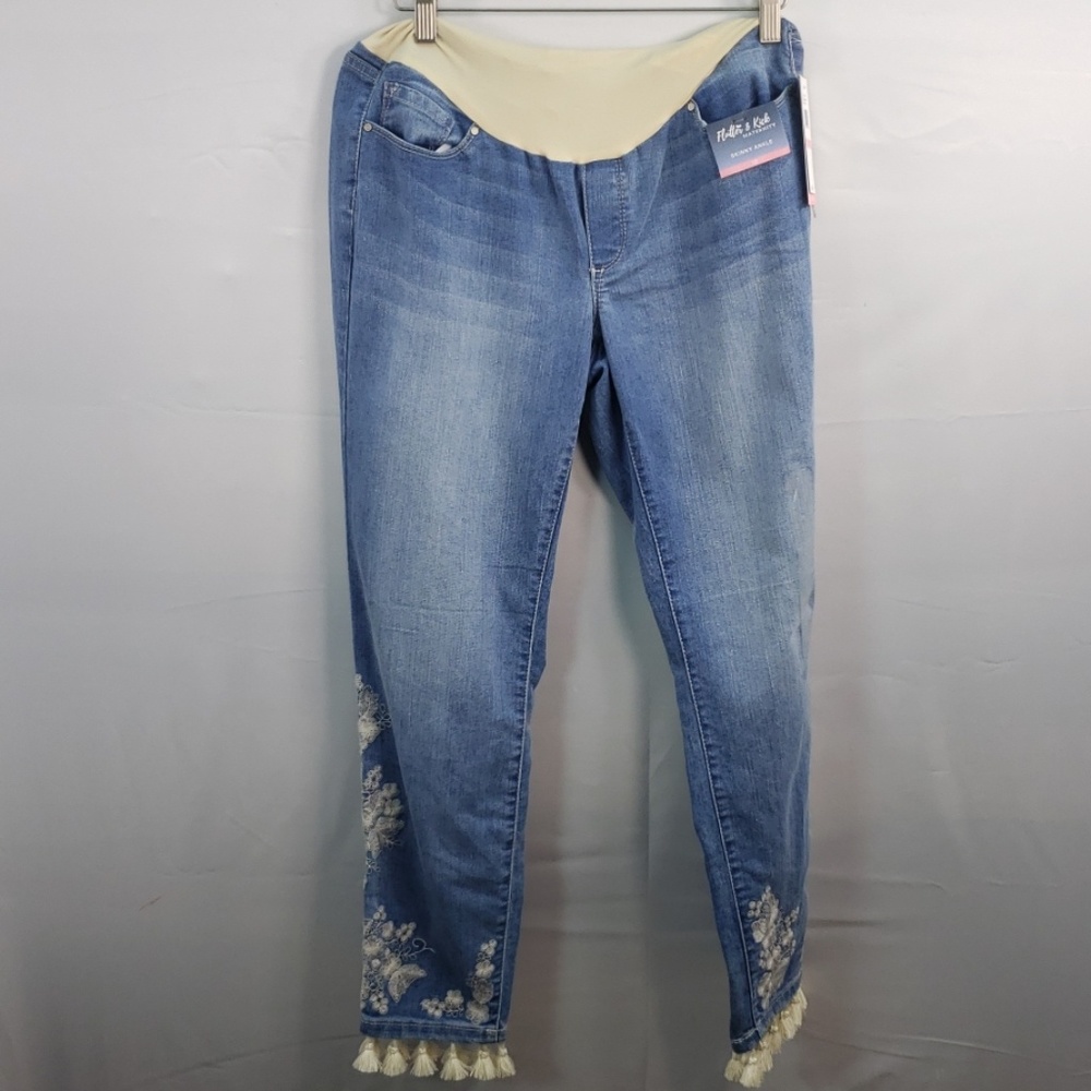 Flutter and Kick Maternity Skinny Ankle Jean's